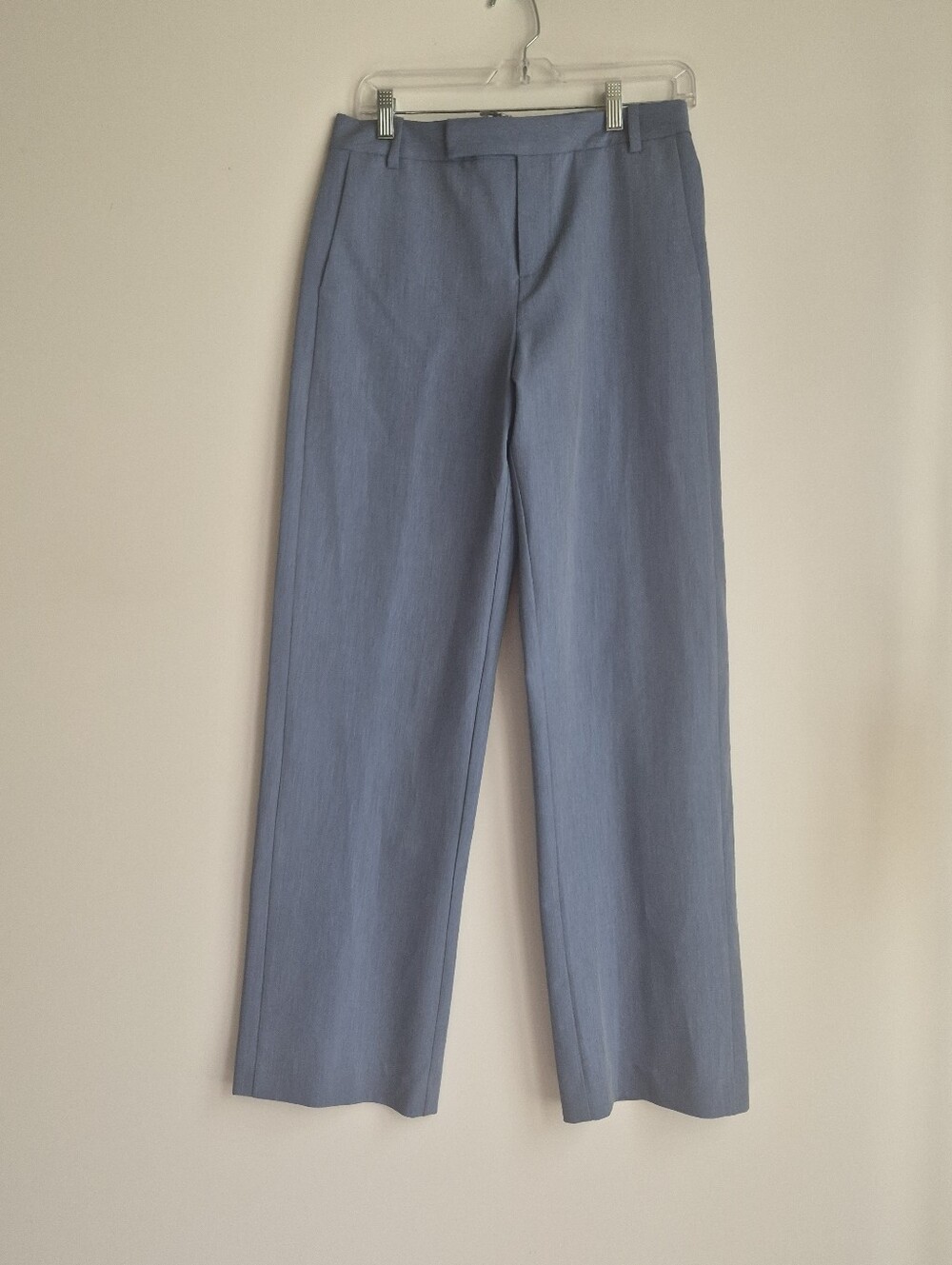 NWT WAYF Preston Pleated Wide Leg Trousers Pants Chambray Blue Size S